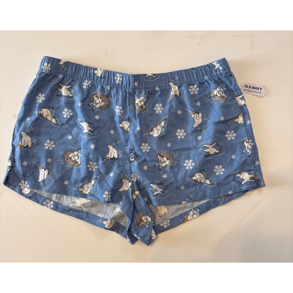 NWT Old Navy Polar Bear Pajama Shorts Size XL